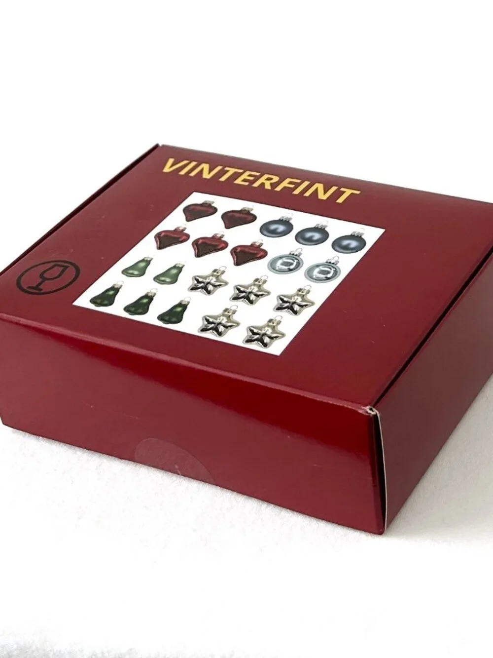 NEW! 20 Piece Mini Glass Christmas Ornaments IKEA Vinterfint Winter Holiday NIB